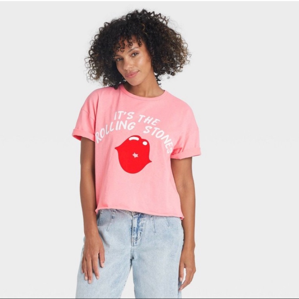 NWT The Rolling Stones Pink Graphic T-Shirt SizeXL